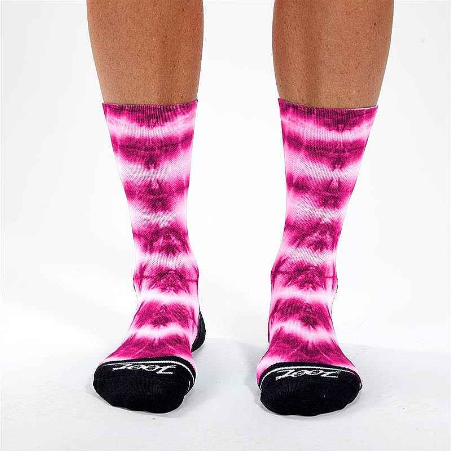 Men Zoot | Unisex 6" Sock - Pink Tie Dye