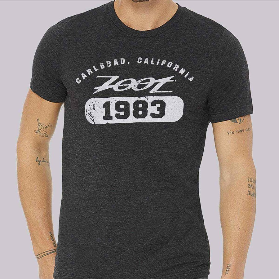 Men Zoot | Men'S Cotton Tee - Charcoal Heather "Carlsbad"