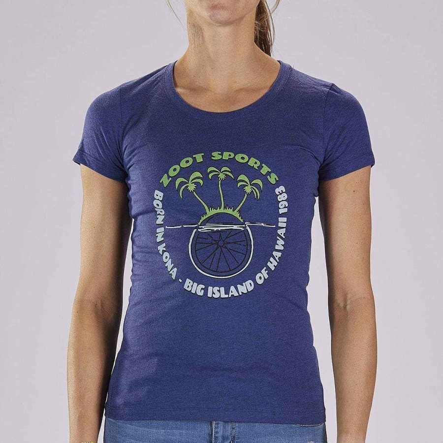 Women Zoot | Women'S Limited Edition Cotton Tee - Navy Heather "Zoot Island"