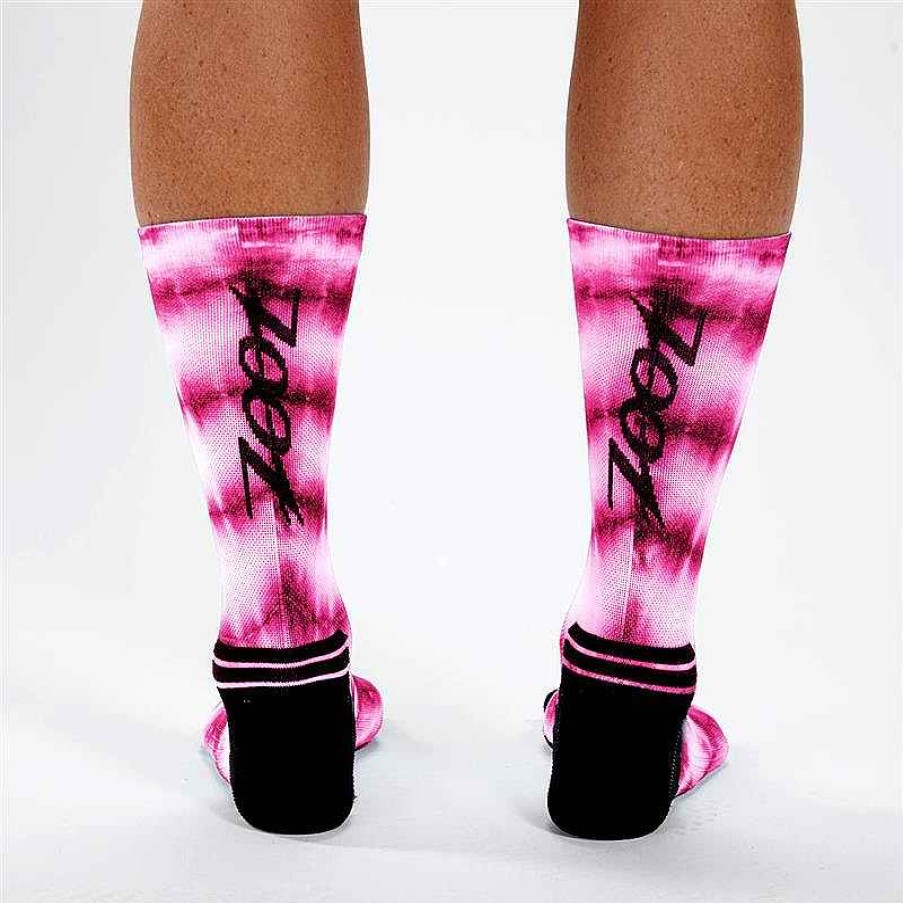 Men Zoot | Unisex 6" Sock - Pink Tie Dye