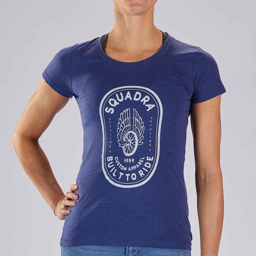 Women Zoot | Women'S Limited Edition Cotton Tee - Heather Navy "Squadra Patch"