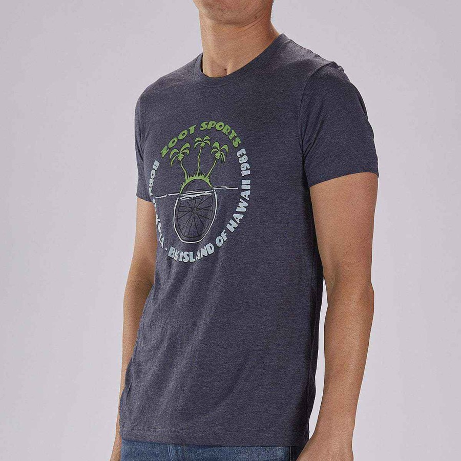 Men Zoot | Men'S Limited Edition Cotton Tee - Navy Heather "Zoot Island"