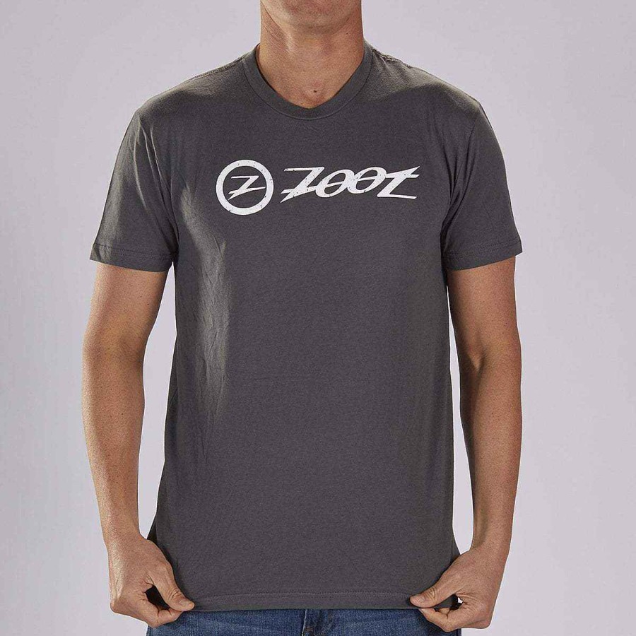 Men Zoot | Men'S Cotton Tee - Charcoal "Combo Logo"