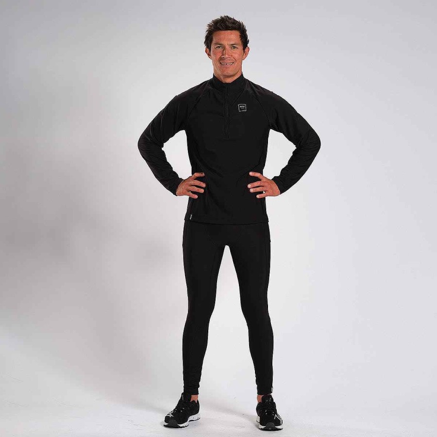 Winter Zoot | Men'S Elite Run Thermo 1/2 Zip - Black