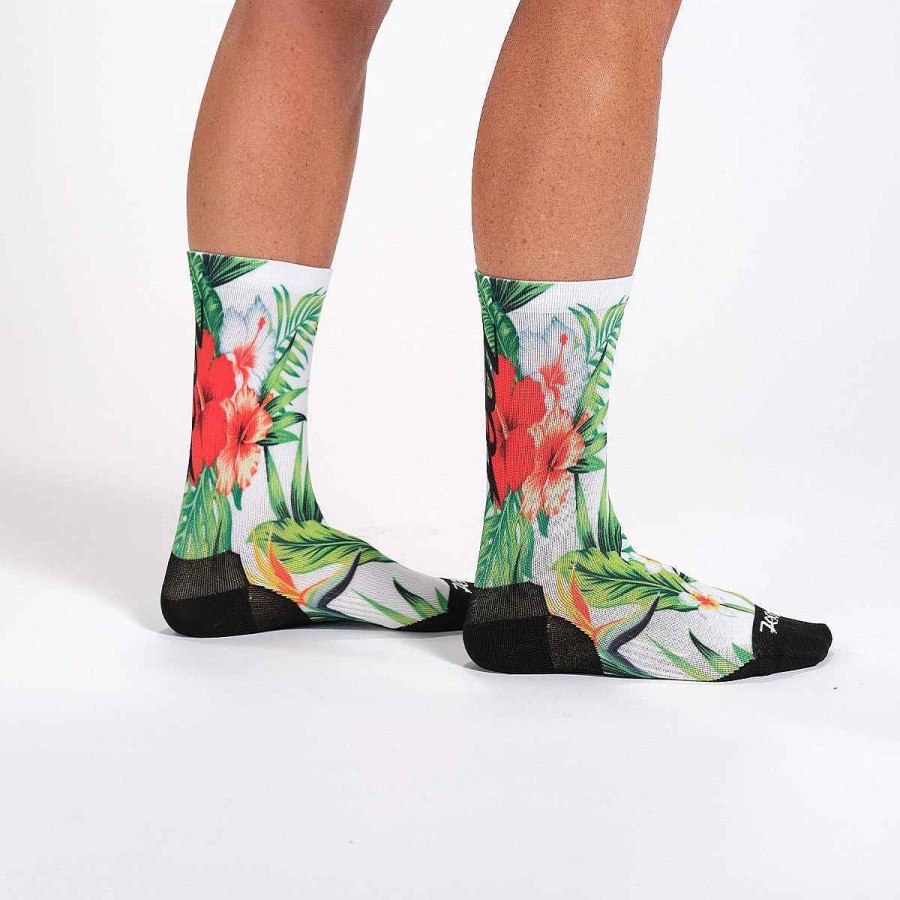 Men Zoot | Unisex 6" Sock - White Hawaii