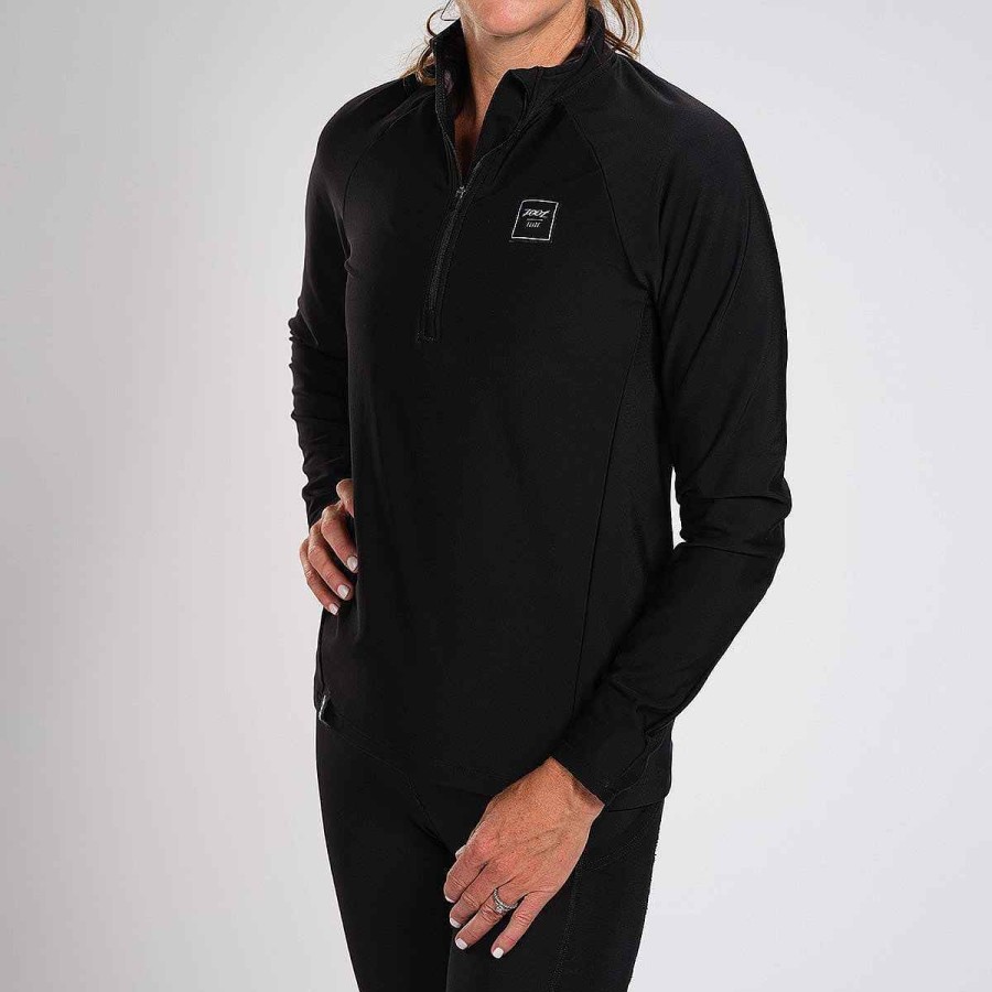 Winter Zoot | Women'S Elite Run Thermo 1/2 Zip - Black