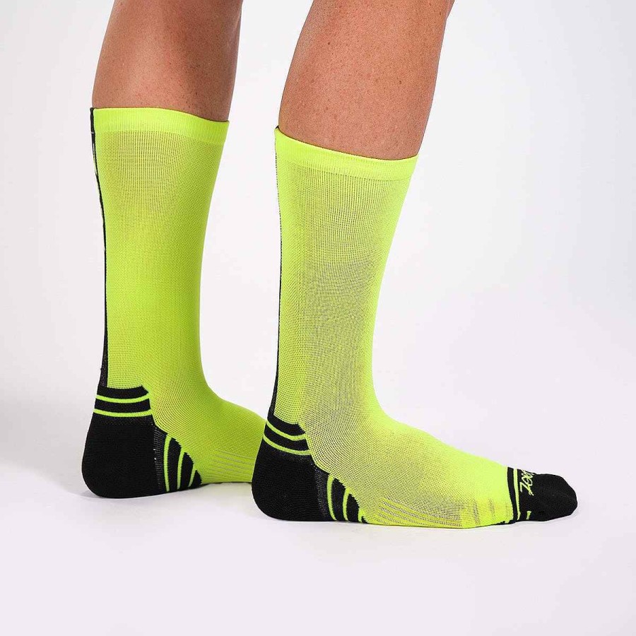 Men Zoot | Unisex 6" Sock - Hi Viz Yellow