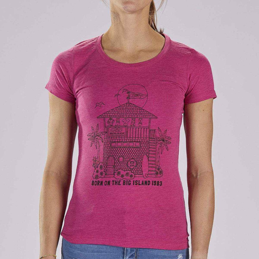 Women Zoot | Women'S Limited Edition Cotton Tee - Berry "Zoot Sports Shack"