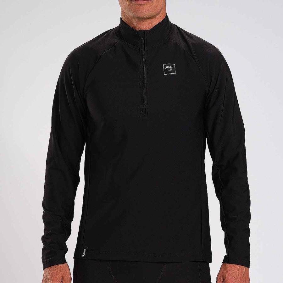 Winter Zoot | Men'S Elite Run Thermo 1/2 Zip - Black